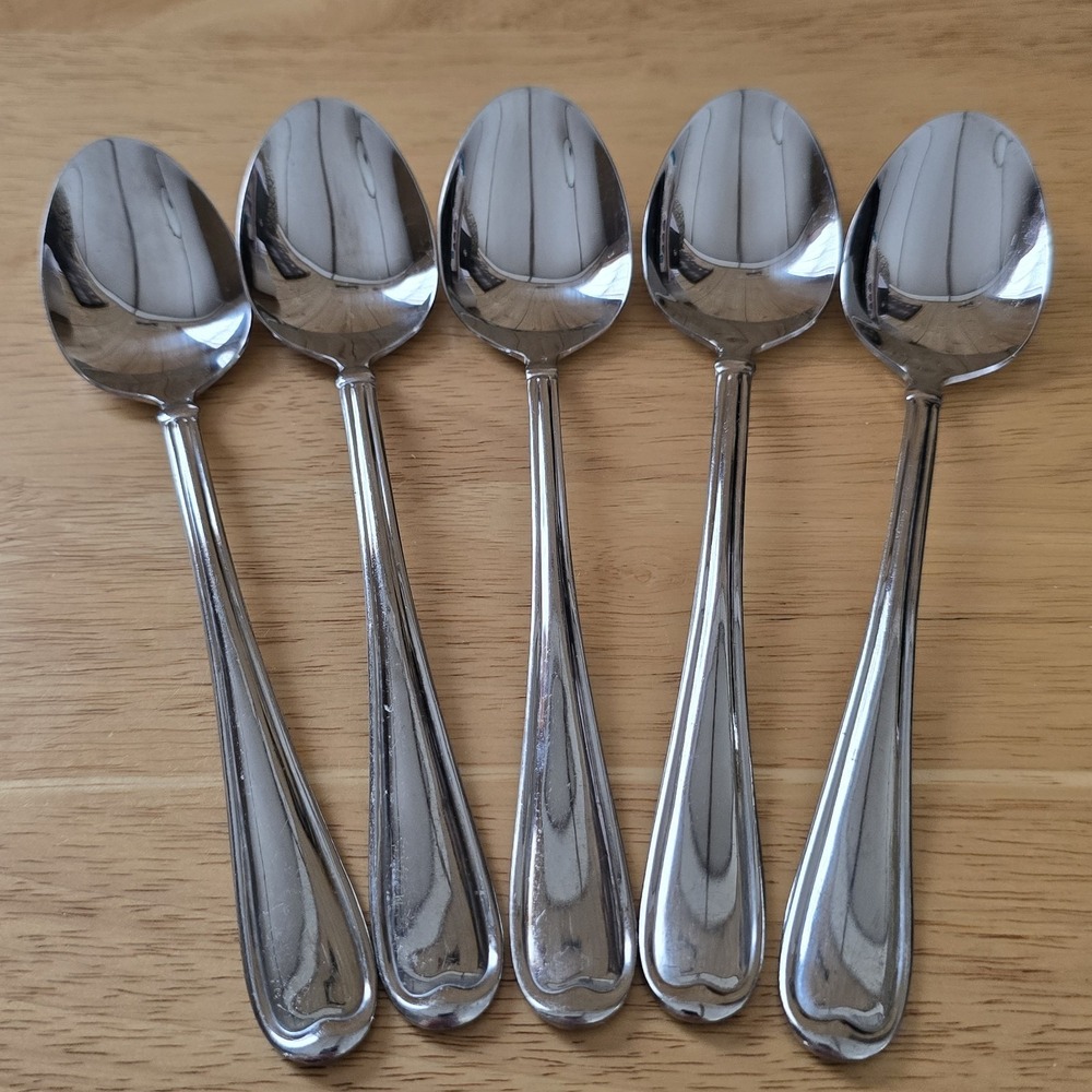 Pfaltzgraff Allure Stainless Tablespoons 7.75" China Set of 5‎ Flatware